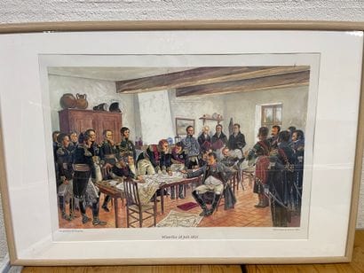 Napoléon: gravure sous cadre représentant...