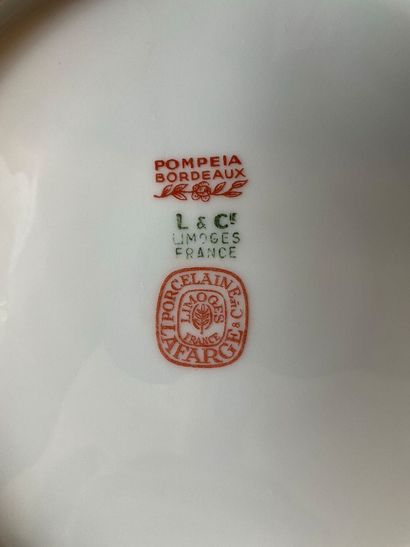 LIMOGES – L. Cie – Modèle « Pompeia Bordeaux...