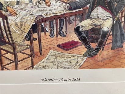 Napoléon: gravure sous cadre représentant...