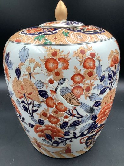 Grand pot à gingembre Chinois en porcelaine...