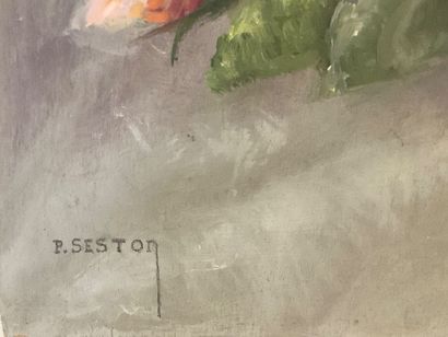 Paul SESTON (1905-1985) huile sur panneau...