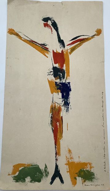 Mingam Jean (1927-1987) artiste Finistérien.
Gouache...