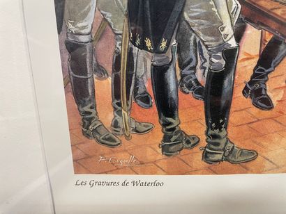 Napoléon: gravure sous cadre représentant...