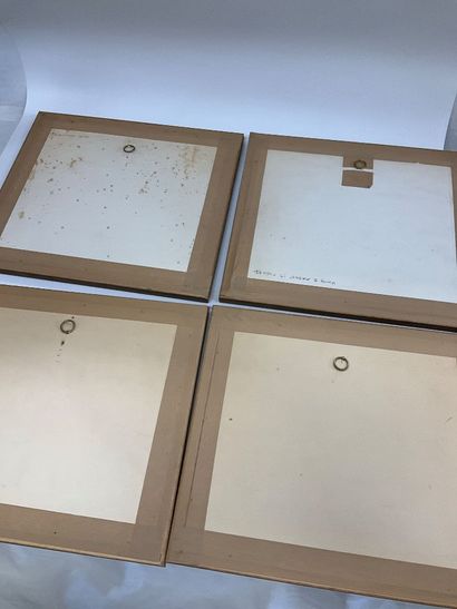 4 gravures (fin XIX ème) avec un même travail...