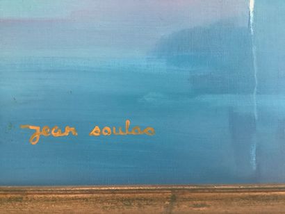 Jean SOULAS, marine, huile sur toile «Plaisance...