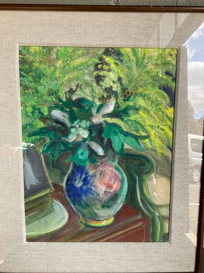 Léo Gassier: gouache sur panneau 