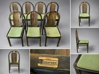 BAUMANN, suite de 7 chaises modèle ARGOS,...