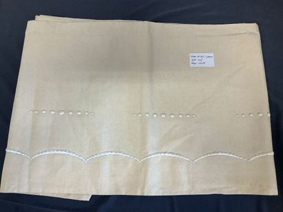 Lot de 7 draps plats( coton ou lin) avec...
