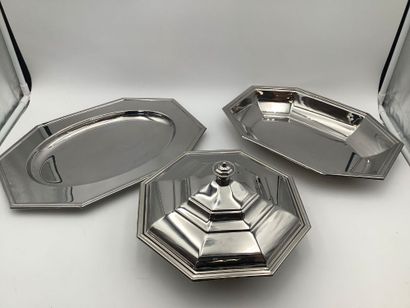 Jean-Couzon, 2 plats de service et 1 légumier...