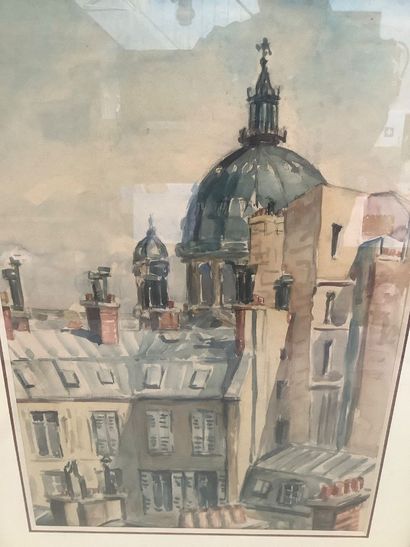 Aquarelles, Regroupement de 2 aquarelles...