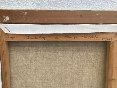 Huile sur toile d’une reproduction naïve...
