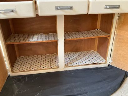 Buffet de cuisine type Mado en bois peint...