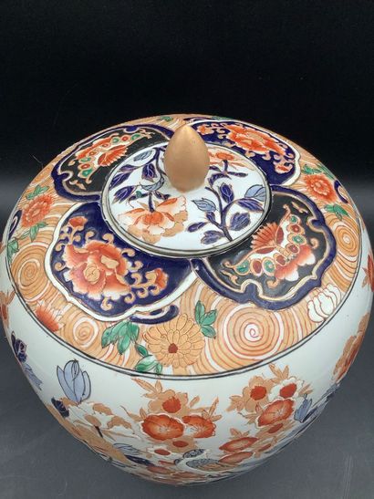 Grand pot à gingembre Chinois en porcelaine...