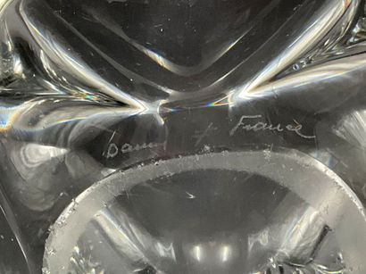 Daum france, cendrier en cristal, 16 cm....