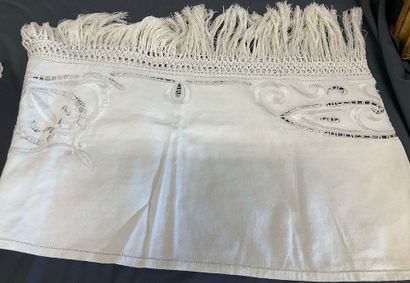 Lot de taies d’oreiller, nappes, chemins...
