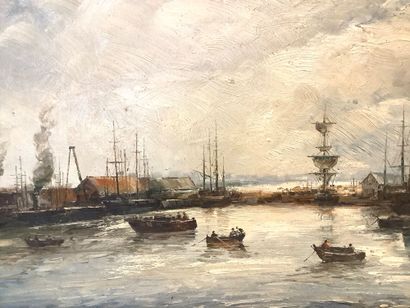 E. GUILLEUX (XXe) «Marine» École Française,...