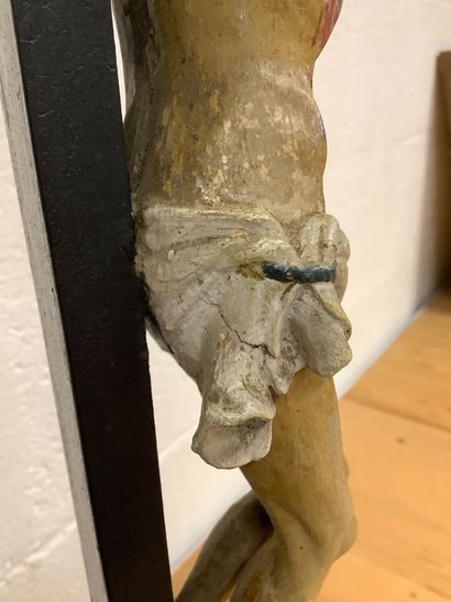 Grand Christ sur la croix en bois, le Christ...
