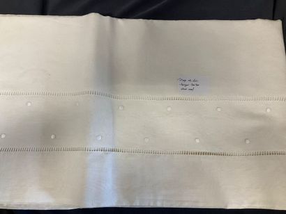 Lot de 7 draps plats( coton ou lin) avec...