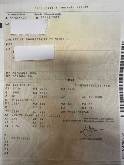 Frais de vente réduit à 10 % TTC -MERCEDES...