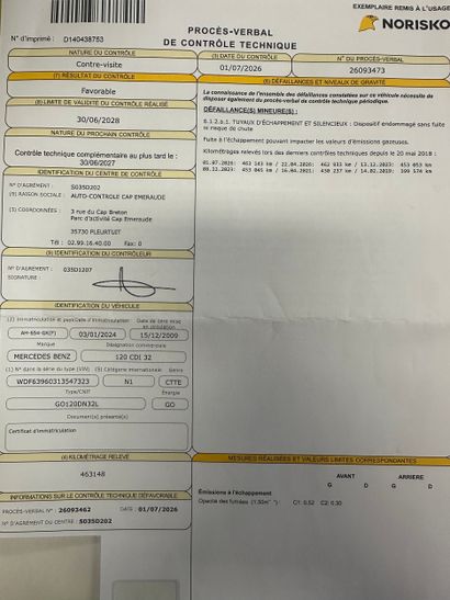 Frais de vente réduit à 10 % TTC -MERCEDES...