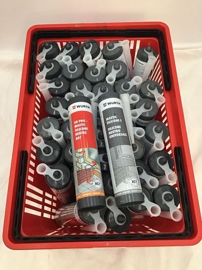 Lot de 39 cartouches mastic silicone wurth...