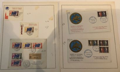 Conseil de l’Europe, UNESCO:
35 pièces FDC,...
