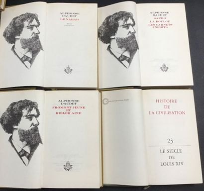7 books by Alphonse Daudet in in-8 format,...