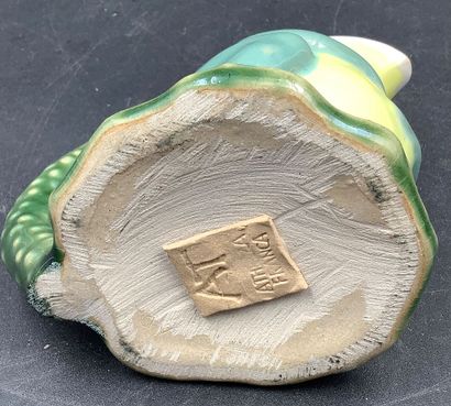 A large promotional ashtray featuring a frog...