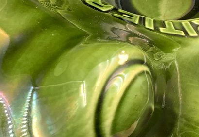 A large promotional ashtray featuring a frog...