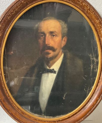 École française XIXème siècle 
Portrait de...