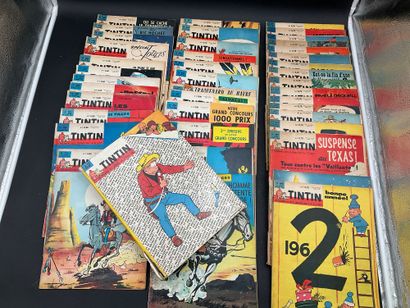 40 exemplaires du journel de Tintin, entre...