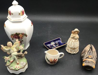 Lot de divers sujets en céramique, porcelaine...