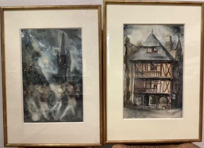 Gilbert L’HÉRITIER (1930–2000): 2 framed...
