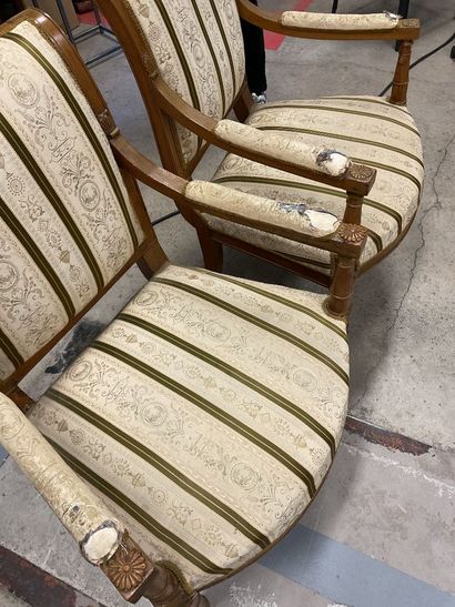 Paire de fauteuils, style directoire, début...
