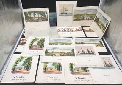 23 Menus de la Compagnie Generale Transaltlantique...