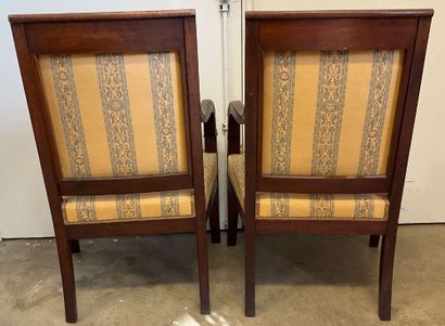 Paire de fauteuils style classique rappelant...