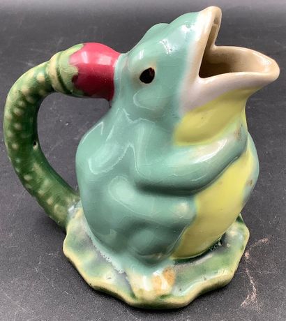 A large promotional ashtray featuring a frog...