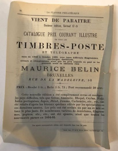 4 Revues Belge “ La Flandre Philatélique...