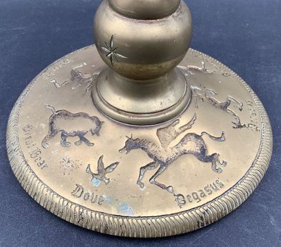 English brass armillary sphere engraved with...