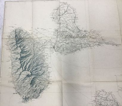 3 cartes sur la Guadeloupe comprenant : 
-...
