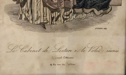 6 color fashion engravings from *Le Journal...
