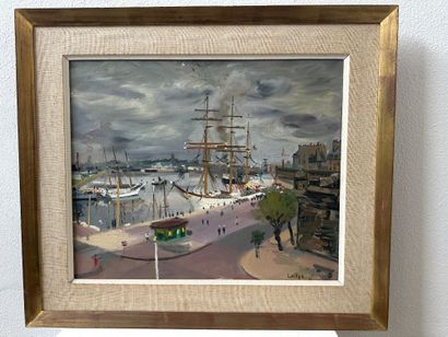 Dan LAILLER (1919-2001)
Huile sur toile.
Trois...