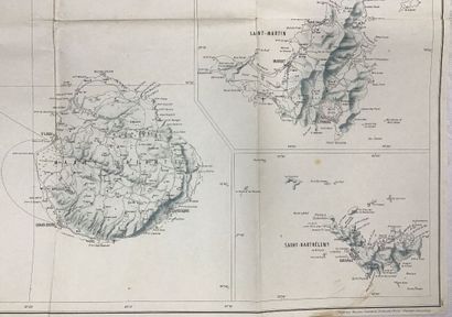 3 cartes sur la Guadeloupe comprenant : 
-...