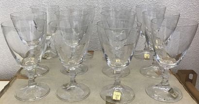 72 verres en cristal, cristallerie de FAINS...