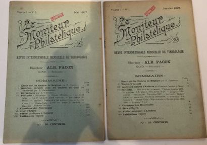 2 Revues Belges “ Le Moniteur Philatélique...