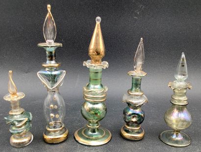 11 small perfume bottles made of Italian...