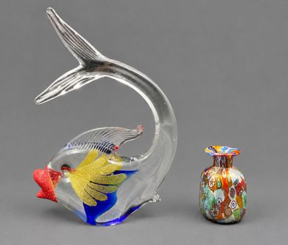Un vase miniature Murano 6 cm, bon état et...
