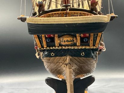 A model of the ship LA CRÉOLE, a brick-type...