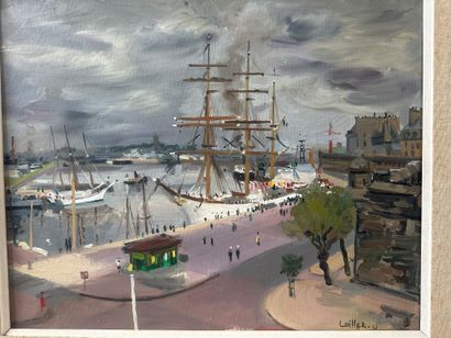 Dan LAILLER (1919-2001)
Huile sur toile.
Trois...