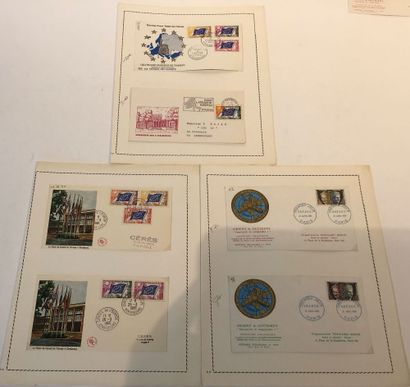 Conseil de l’Europe, UNESCO:
35 pièces FDC,...